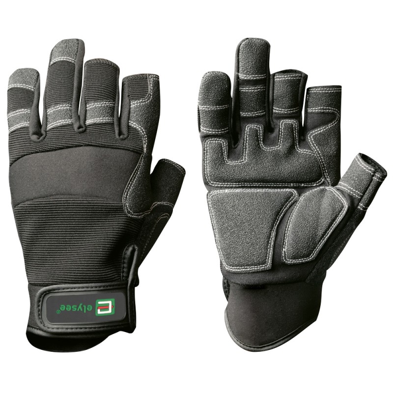 60 Paar Carpenter Elysee Handschuhe aus Kunstleder und Elasthan, schwarz, Kategorie 2