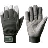 60 Paar Rigger Elysee Handschuhe aus Kunstleder und Elasthan, schwarz-grau, Kategorie 2