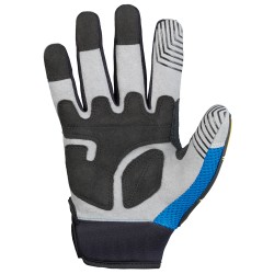 72 Paar TIMBERMAN ELYSEE Kunstlederhandschuhe, elastisch, blau/grau/schwarz, Kategorie 2
