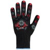 60 Paar XTREME IMPACT OPTI FLEX® Handschuhe, nitrilbeschichtet, schwarz/rot, mit Protektoren und Verstärkung, Level F