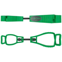 50 Stück Stronghand Handschuh-Clips aus Kunststoff in Grün für sicheres Befestigen von Handschuhen