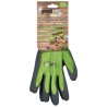 120 Paar Gardenflex Goodjob Handschuhe aus Polyester mit Latexbeschichtung in Grün/Grau, Kategorie 1