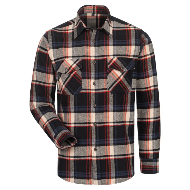 1 Stück CRAFTLAND Heavy Flanellhemd, extra schwer, schwarz/marine/beige/rot