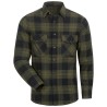1 Hemd CRAFTLAND® Flanell kariert aus Webflanell in oliv/schwarz mit langen Ärmeln