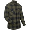 1 Hemd CRAFTLAND® Flanell kariert aus Webflanell in oliv/schwarz mit langen Ärmeln