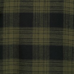 1 Hemd CRAFTLAND® Flanell kariert aus Webflanell in oliv/schwarz mit langen Ärmeln