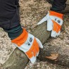 60 Paar STRONGHAND® Handschuhe aus Rind-Veloursleder in Natur/Orange, KWF-geprüft für optimale Sicherheit