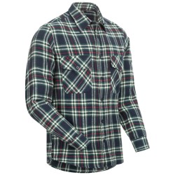 1 Stück CRAFTLAND Flanell-Hemd aus Webflanell in Marine, Beige, Grün und Rot, 1/1 Arm