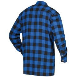 1 Hemd CRAFTLAND Flanellhemd 1/1 Arm Webflanell blau/schwarz kariert, 105 cm