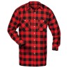1 Hemd CRAFTLAND® Flanellhemd mit 1/1 Arm aus Webflanell in rot/schwarz kariert, 105 cm lang