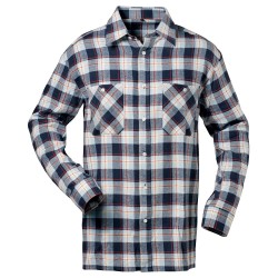 1 Hemd CRAFTLAND® Flanell kariert aus Webflanell in Marine, Hellblau und Rot, 105 cm lang