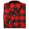 1 Hemd CRAFTLAND® Flanellhemd mit 1/1 Arm aus Webflanell in rot/schwarz kariert, 105 cm lang