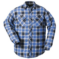 1 Stück Craftland Thermohemd Druckflanell kariert blau