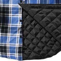 1 Stück Craftland Thermohemd Druckflanell kariert blau