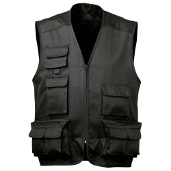 1 Stück CRAFTLAND Allround Weste aus strapazierfähigem Material in Schwarz