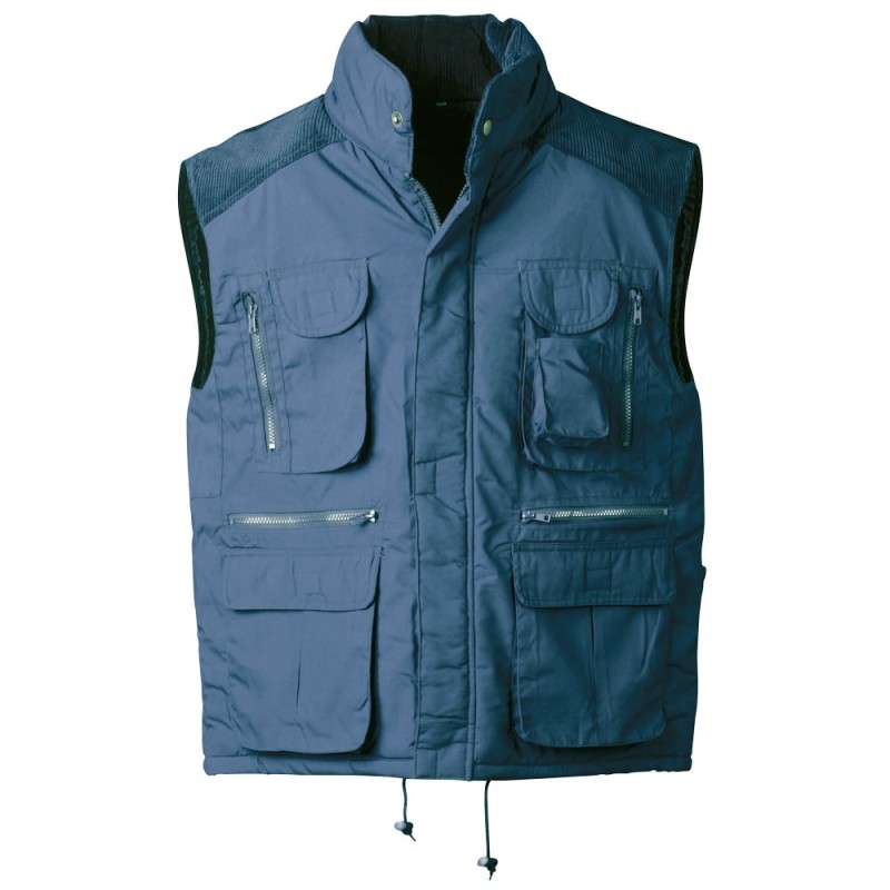 1 Weste CRAFTLAND® Marine mit Cordbesatz in Blau, ideal für Outdoor-Aktivitäten und Freizeit