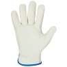 60 Paar Stronghand Rind-Nappa-Leder Handschuhe, grün/beige, Kategorie 2