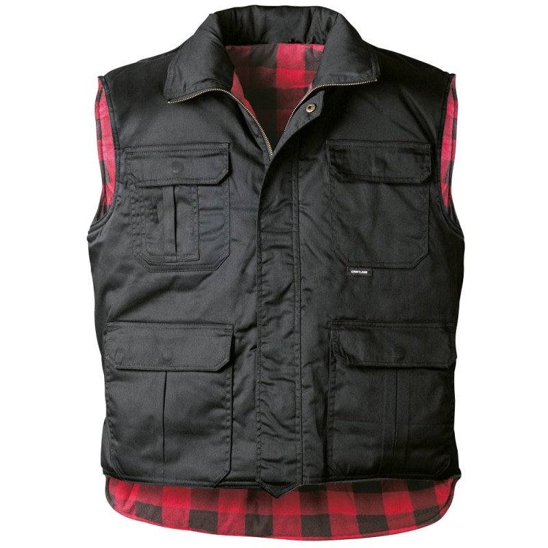 1 Steppweste von CRAFTLAND® aus Flanellfutter in Schwarz für optimalen Tragekomfort und Wärme