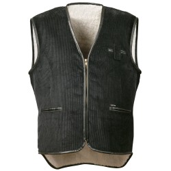 1 Stück CRAFTLAND Breitcordweste aus hochwertigem Material in klassischem Schwarz