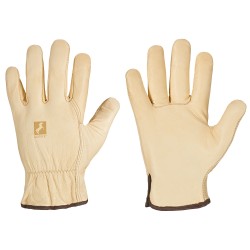 60 Paar Cameron Stronghand Handschuhe aus Rind-Nappa-Leder in Beige, Schutzklasse CAT 2