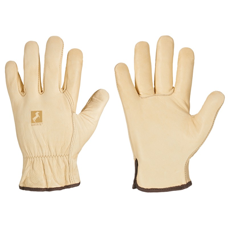 60 Paar Cameron Stronghand Handschuhe aus Rind-Nappa-Leder in Beige, Schutzklasse CAT 2