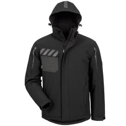 1 Stück ELYSEE Winter-Softshelljacke in Schwarz aus hochwertigem, winddichtem Material für optimalen Kälteschutz