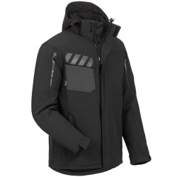1 Stück ELYSEE Winter-Softshelljacke in Schwarz aus hochwertigem, winddichtem Material für optimalen Kälteschutz