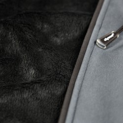 1 Stück Elysee Winter-Softshelljacke aus grauem Material mit schwarzem Design für optimalen Wetterschutz