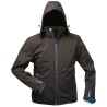 1 Stück ELYSEE Softshell-Jacke mit Kapuze, schwarz-blau, mit Thinsulate Wattierung