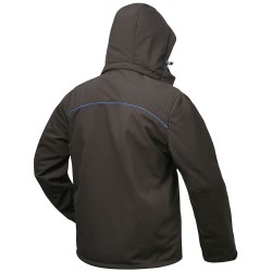 1 Stück ELYSEE Softshell-Jacke mit Kapuze, schwarz-blau, mit Thinsulate Wattierung