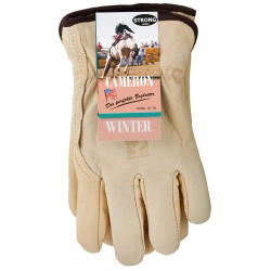 60 Paar Cameron Stronghand Handschuhe aus Rind-Nappa-Leder in Beige, Schutzklasse CAT 2