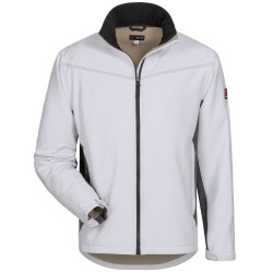 1 Stück CRAFTLAND Softshelljacke, weiss/grau, atmungsaktiv, winddicht und wasserabweisend, ideal für