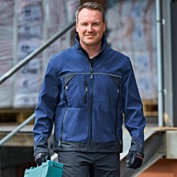 1 Stück ELYSEE Softshell Jacke aus hochwertigem Material in Marineblau und Schwarz für optimalen Tragekomfort