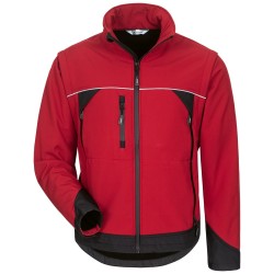 1 Stück ELYSEE Softshell-Jacke mit abnehmbaren Ärmeln, rot/schwarz, wind- und wasserabweisend, vielseitig einsetzbar