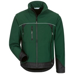 1 Stück ELYSEE Softshell-Jacke mit abnehmbaren Ärmeln aus strapazierfähigem Material in Grün/Schwarz