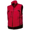 1 Stück ELYSEE Softshell-Jacke mit abnehmbaren Ärmeln, rot/schwarz, wind- und wasserabweisend, vielseitig einsetzbar