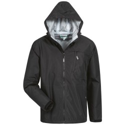 1 Stück ELYSEE Regenjacke aus wasserabweisendem Material in Schwarz für optimalen Wetterschutz