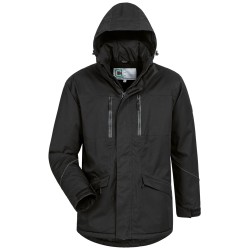 1 Stück Burnley Winterparka aus wasserabweisendem Stoff in Schwarz für optimalen Schutz bei kaltem Wetter