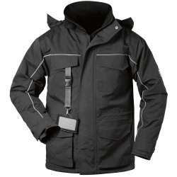 1 Thermo-Parka ELYSEE® aus schwarzem Material in klassischem Schwarz für optimalen Schutz und Komfort