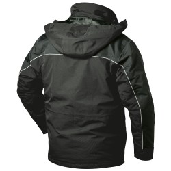 1 Thermo-Parka ELYSEE® aus schwarzem Material in klassischem Schwarz für optimalen Schutz und Komfort