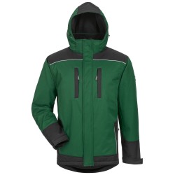 1 Stück ELYSEE Softshelljacke mit Kapuze aus Wintermaterial in grün/schwarz