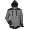 1 Stück ELYSEE Winter-Softshelljacke mit Kapuze in Grau/Schwarz aus hochwertigem, wasserabweisendem Material