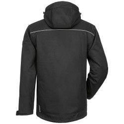 1 Stück ELYSEE Winter-Softshelljacke mit Kapuze, schwarz, winddicht und atmungsaktiv, ideal für kalte Tage