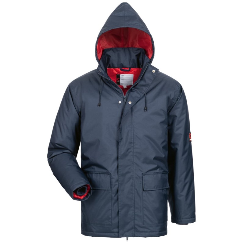 1 Stück CRAFTLAND® Amrum Parka aus hochwertigem Material in Marine/Rot für optimalen Wetterschutz