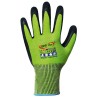 120 Paar Multi Season Opti Flex Handschuhe aus Polyester, Baumwolle und Elastan, grün-schwarz, Kategorie 2