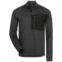 1 Stück ELYSEE Funktions-Troyer aus grauem Melange-Material in Schwarz