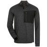 1 Stück ELYSEE Funktions-Troyer aus grauem Melange-Material in Schwarz