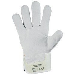 120 Paar MAMBA STRONGHAND® Handschuhe aus Rind-Spaltleder in Natur, Sicherheitsklasse CAT 2