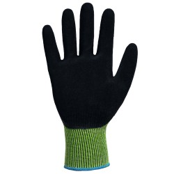 120 Paar Multi Season Opti Flex Handschuhe aus Polyester, Baumwolle und Elastan, grün-schwarz, Kategorie 2