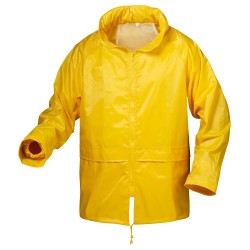 1 Stück Craftland Regenjacke aus wasserabweisendem Material in leuchtendem Gelb für optimalen Wetterschutz